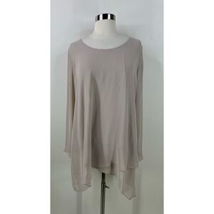 Soft Surroundings Round Neck Long Sleeve Tunic Top